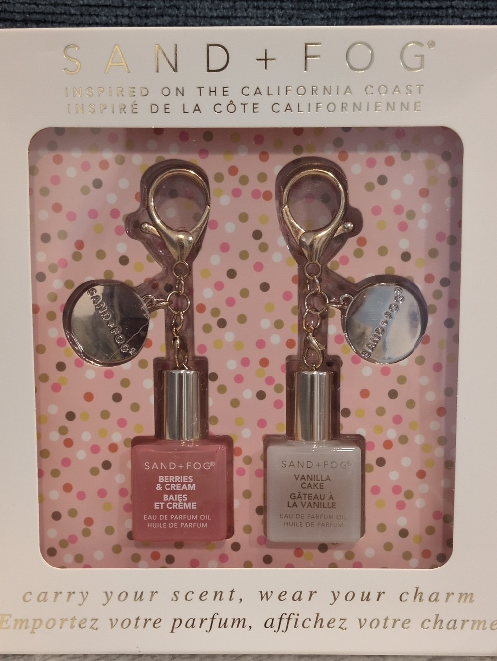 Sand + Fog Pink Berries & Cream and Vanilla Cake Keychain Set
